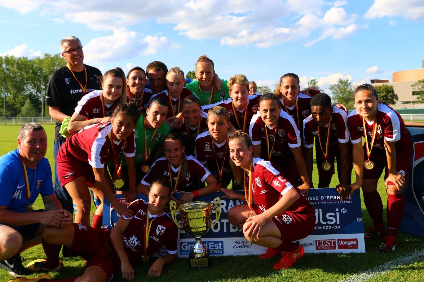 Héloise Mansuy, capitaine du FC Metz face à l'ESAP Metz (3-1) en Coupe de Lorraine, le 5 juin 2017. 