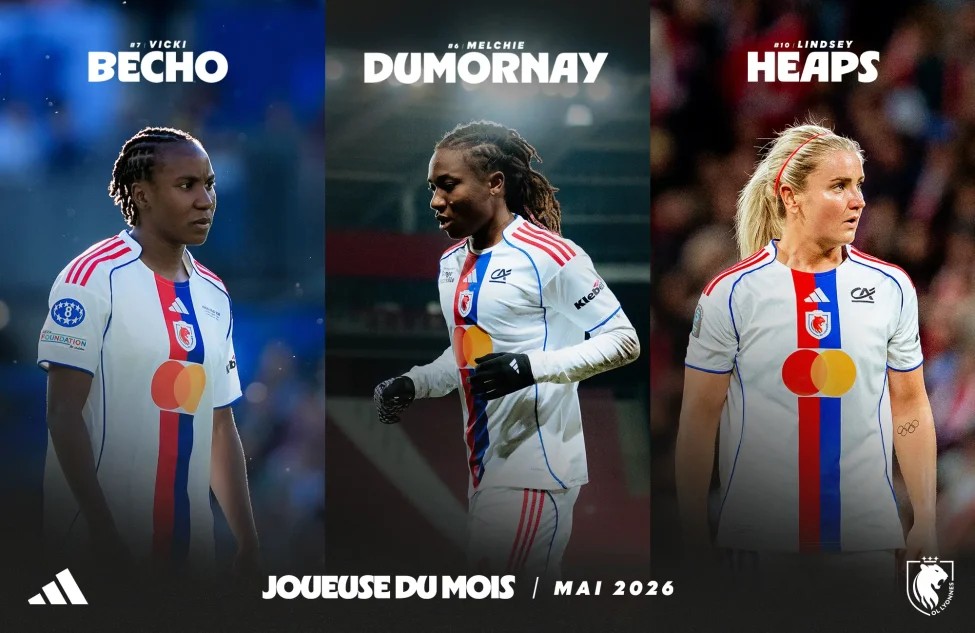 OL Lyonnes : Becho, Dumornay ou Heaps, qui sera la joueuse du mois de mai ?