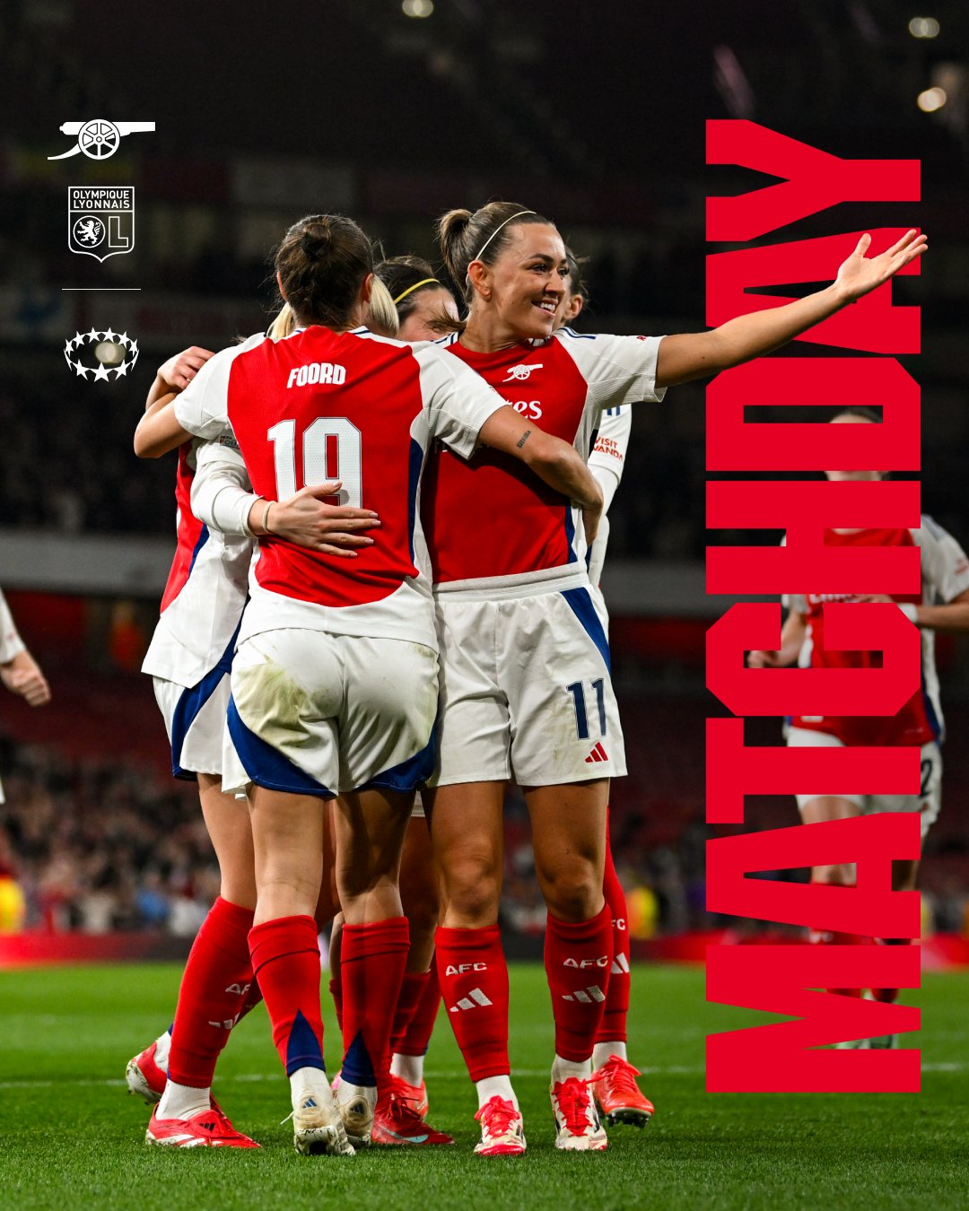 Arsenal/OL : Les compos officielles sans Wendie Renard.