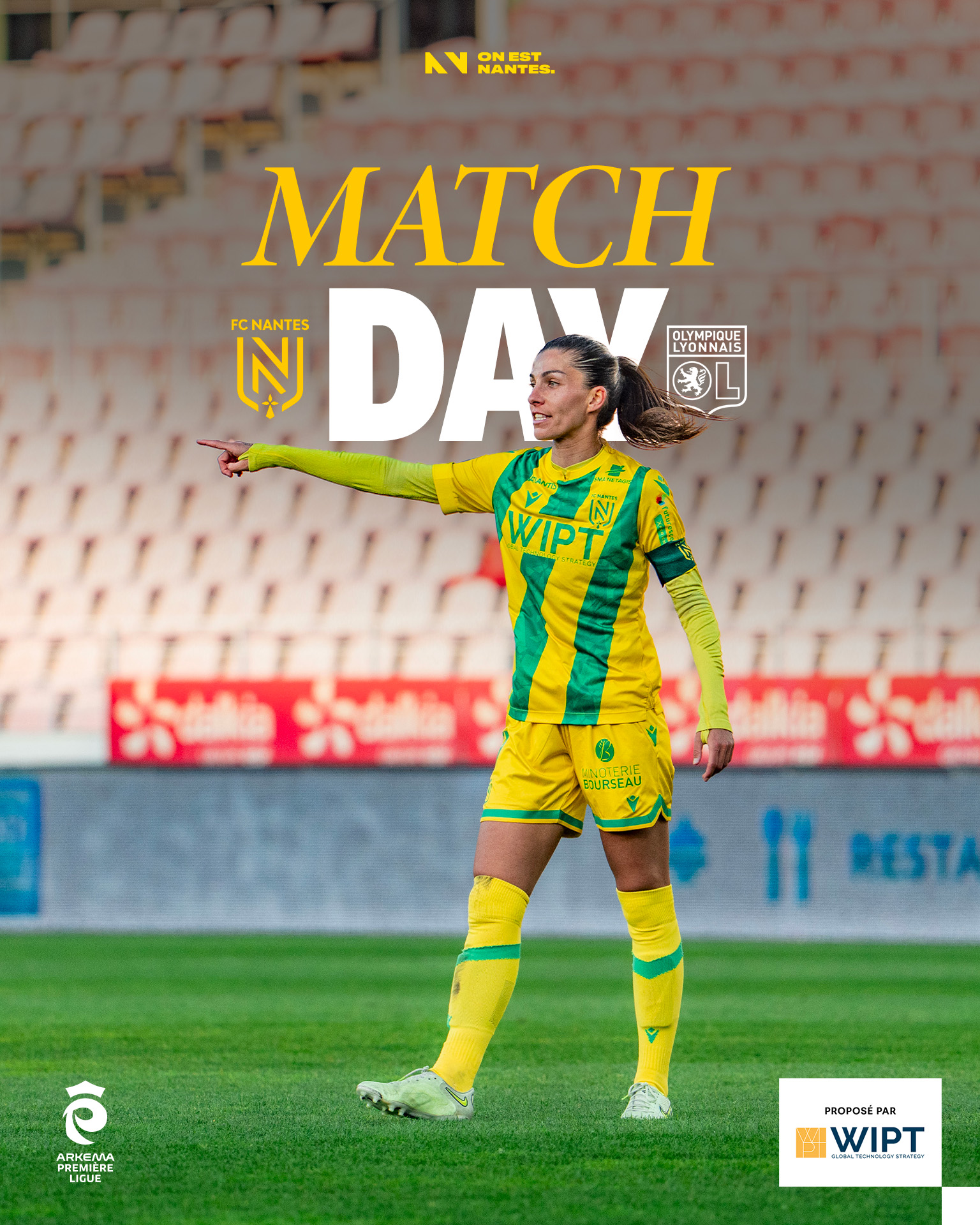 FC Nantes (F) : Le groupe de Nicolas Chabot pour la réception de l'OL.